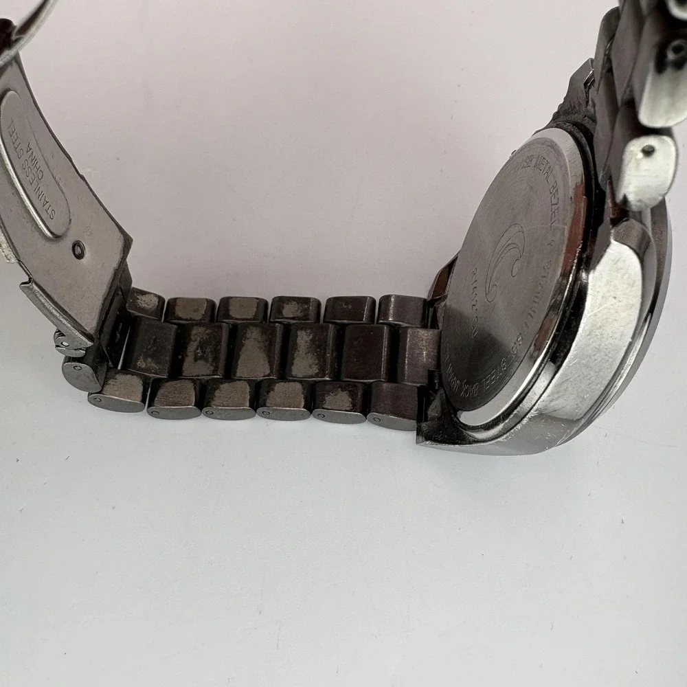 Charming Charlie Watch Black Dial Chronograph Quartz Stainless RY4121GU WORKS‎
